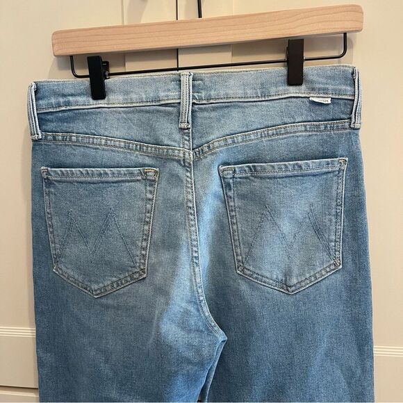 NEW MOTHER The Tomcat Ankle Fray Kitty Corner Jeans Size 29 - Picture 7 of 12